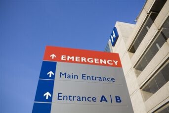 Emergency room main entrance
